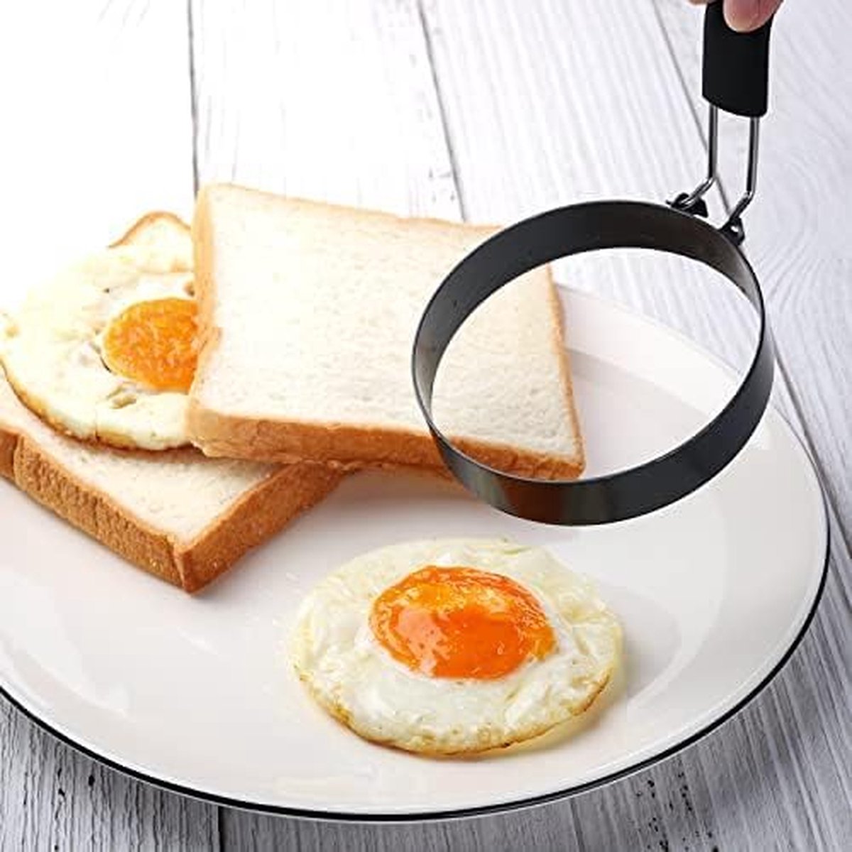 Acheter Anneau d'œuf avec poignée, moule à omelette en forme de