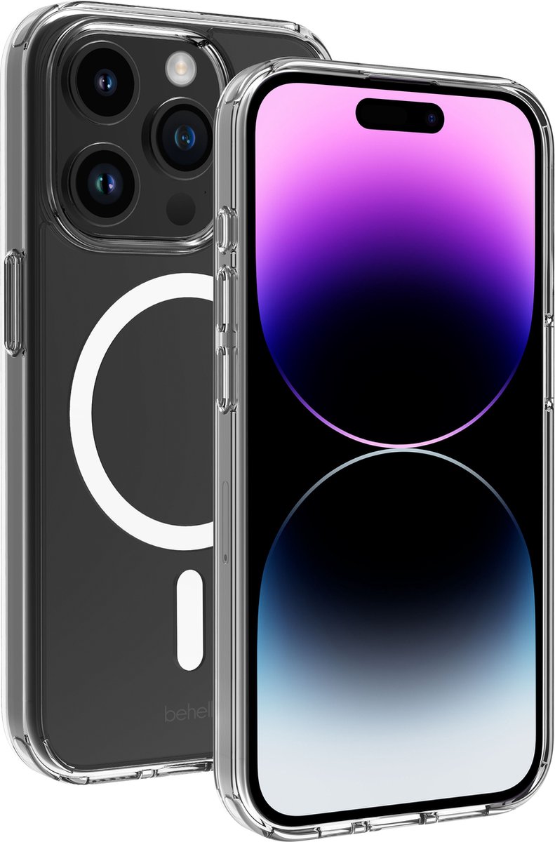 BeHello iPhone 15 Pro Hoesje MagSafe - Magnetisch MagSafe Hoesje Transparant - MagSafe Case - Doorzichtig