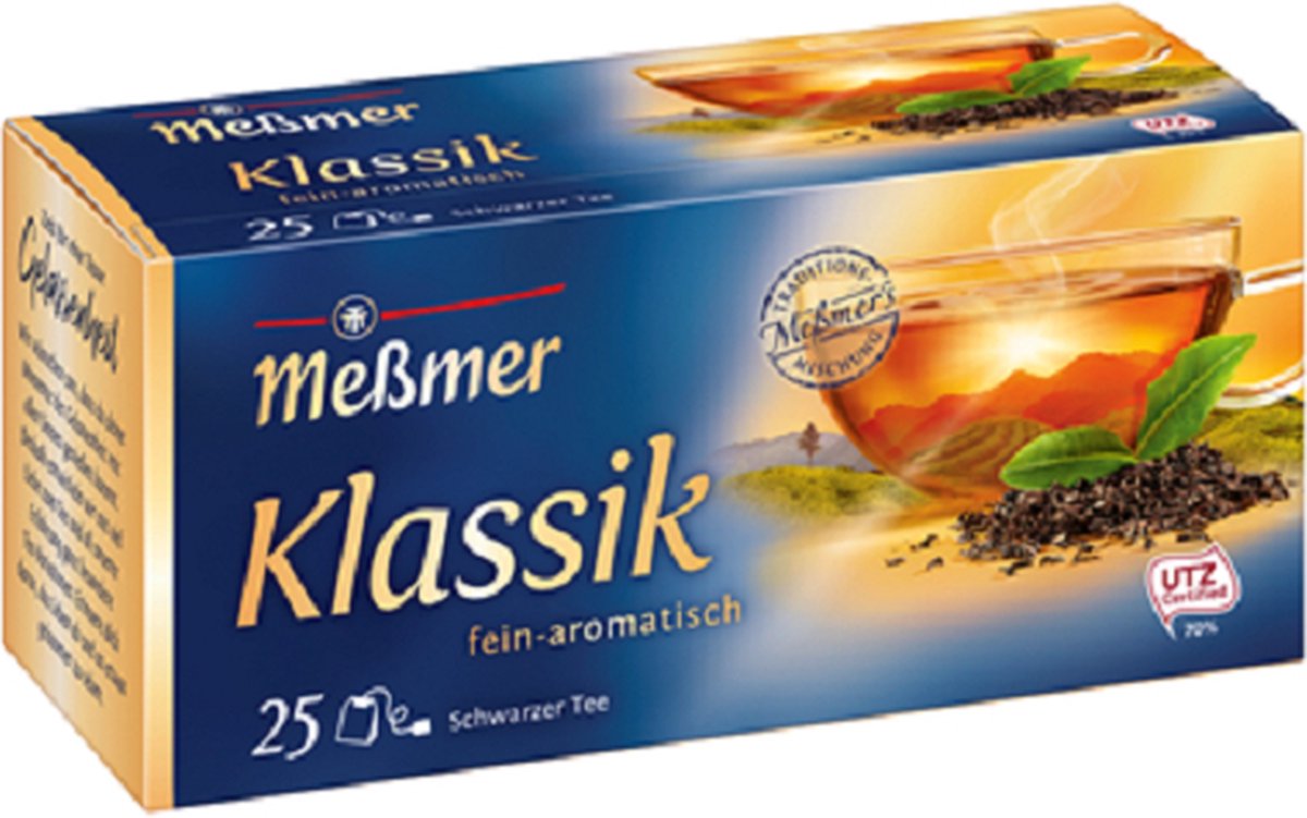 MEßMER UTZ Zwarte Thee Klassiek - verpakkingen van 12 x 44 g