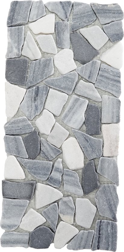 Steentjes Mat Grijs-Wit 30X14 cm kerst