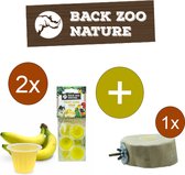 Back Zoo Nature Fruitkuipjes Banaan - Vogelsnack - Inclusief houder