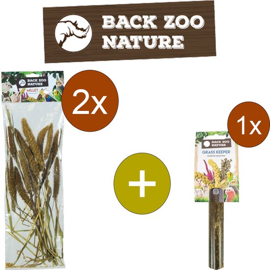 Back Zoo Nature Setaria Italica - Trosgierst - Inclusief houder