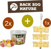 Back Zoo Nature Fruitkuipjes Mix 100 - Vogelsnack - Inclusief Foerageerhouder - Foerageren