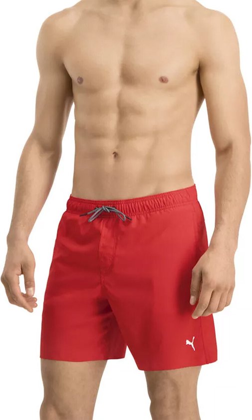 PUMA Swim Medium Short Heren Zwembroek - rood - Maat M