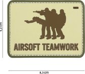101 Inc Embleem 3D Pvc Airsoft Teamwork Coyote 16055