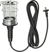 Brennenstuhl handlamp / werkplaatslamp van hard rubber met stevige beschermkorf (60 W, 136 mm diameter, 5m kabel) zwart