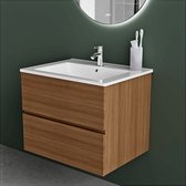 Vestland - Meuble de salle de bain avec lavabo - 60 CM - Chêne - Ensemble de meuble de salle de bain
