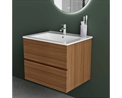 Badkamermeubel met wastafel - 60 CM - Eiken - Badmeubelset - Wastafelmeubel - Vestland