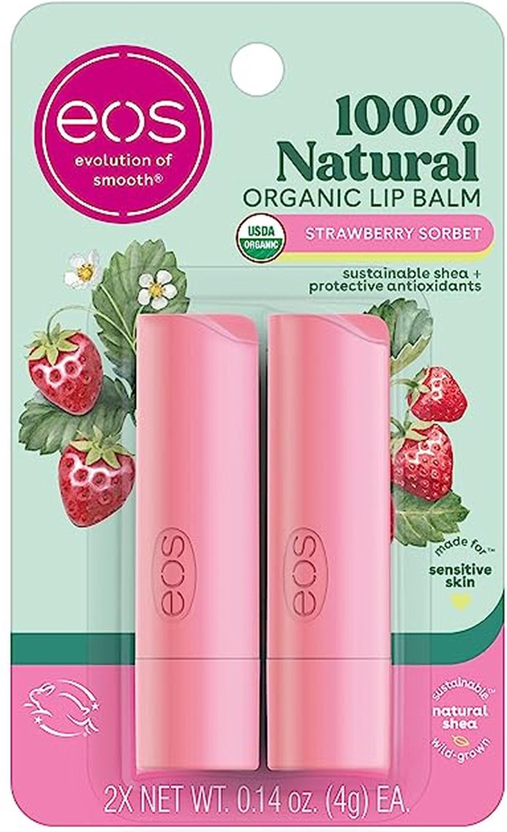 eos 100% Natural & Organic Lip Balm- Strawberry Sorbet