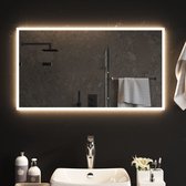 The Living Store LED-badkamerspiegel Trendy Glas 50x90cm - Waterdicht - USB-interface