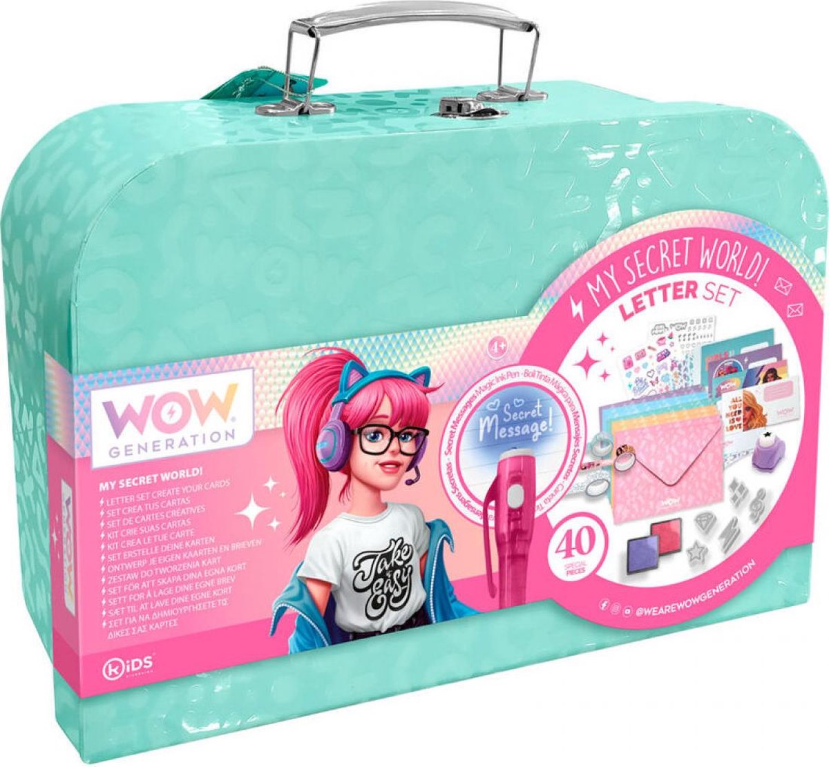 Wow Generation Deluxe Meisjes Schrijfwarenset - Envelop - Stickers - Magische inkt - 40 Stuks