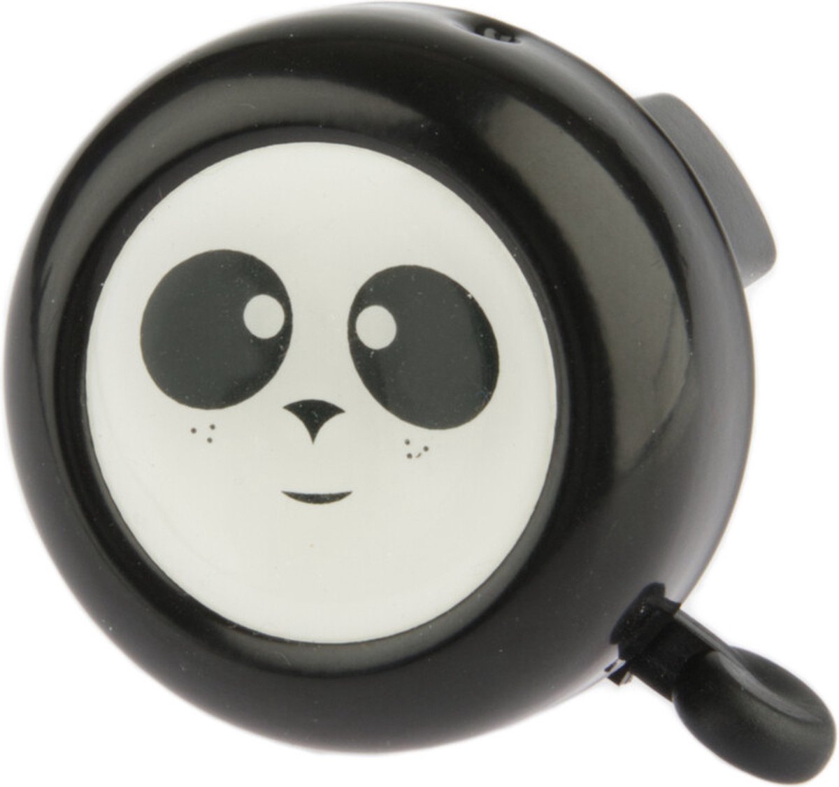 Pexkids Kinderfietsbel met pandaontwerp - zwart/wit - duurzaam en weerbestendig