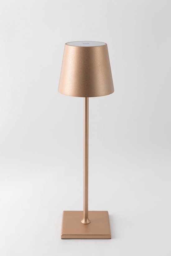 Sfeerverlicht® Tafellamp Oplaadbaar - Dimbaar - 38 cm - Champagne Goud