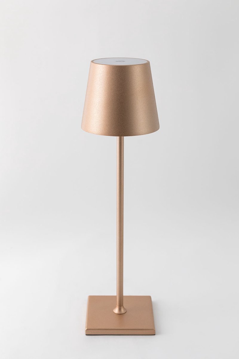 Sfeerverlicht® Tafellamp Oplaadbaar - Dimbaar - 38 cm - Champagne Goud