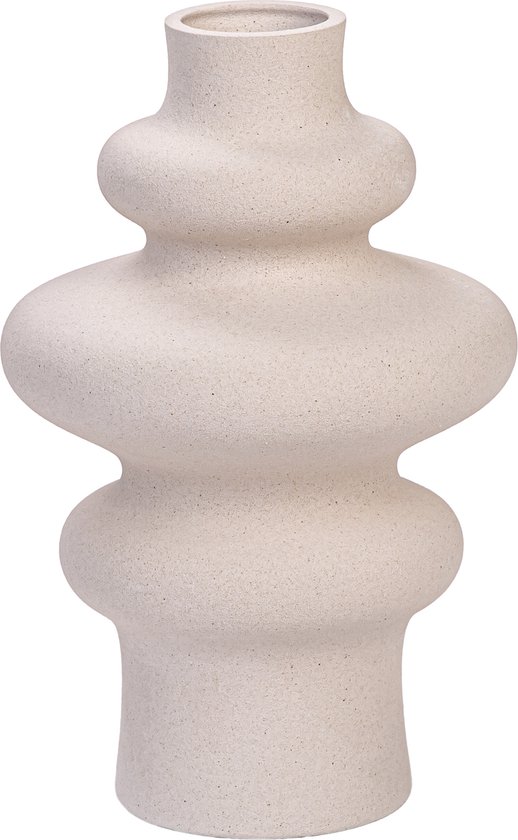 Vase QUVIO - Vase en céramique - Vases - Vase à fleurs séchées - Vase à Fleurs séchées - Vase à fleurs - Vase - Pampas - Style Japandi - Céramique - Beige