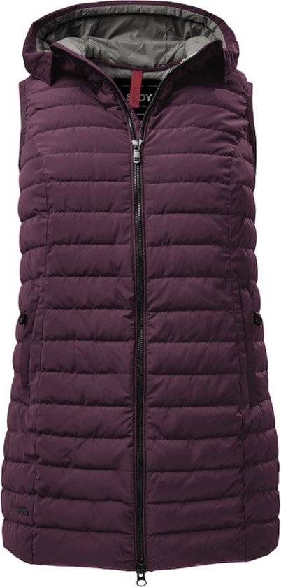 STOY dames bodywarmer - bodywarmer lang -padded - 38100 - paars - maat 46