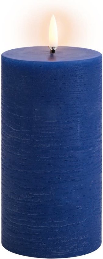 Uyuni led-kaars Rustic 7,8 x 15,2cm royal blue