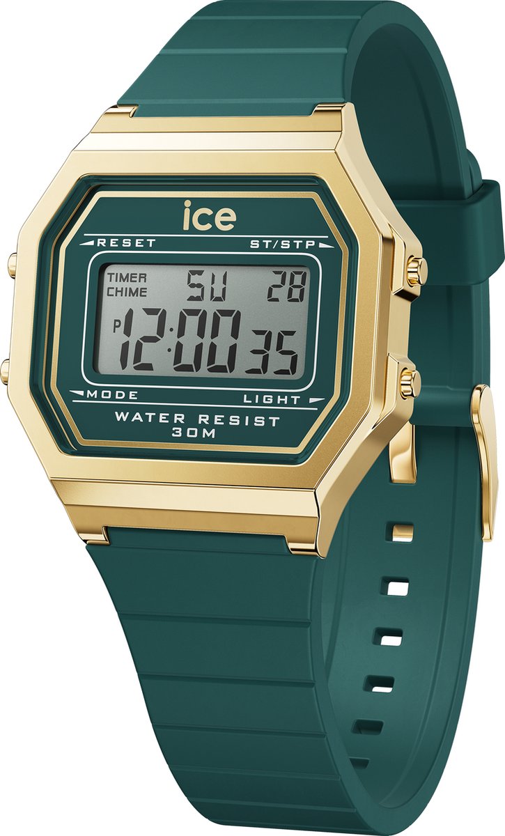 Ice Watch Ice Digit Retro - Verdigris 022069 Horloge - Siliconen - Groen - Ø 34 mm