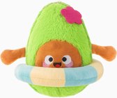 Hugsmart Fuzzy Friends Beach Daze – Summer Avocado Hondenknuffelspeelgoed met piep en kraker