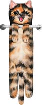 Grappige kattenhanddoeken voor keuken en badkamer - Kat Decoratieve Hangende Handdoek Washandje Ultra Absorberend Housewarming Cadeau Verjaardagscadeau Ideeën Vrouwen Moeder Kattenliefhebbers