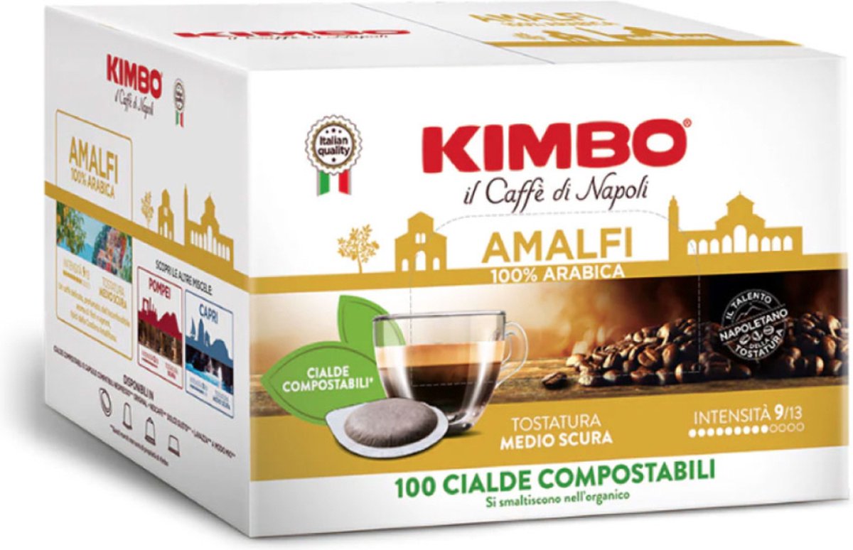 Kimbo - ESE Servings - Amalfi 100% Arabica (100 st.) - Koffiepads 44mm