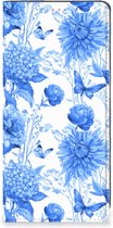 Smart Cover voor OPPO A54 5G | A74 5G | A93 5G Flowers Blue