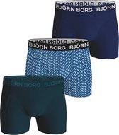 Bjorn Borg 3-Pack jongens boxershort - Geographic - 170 - Blauw