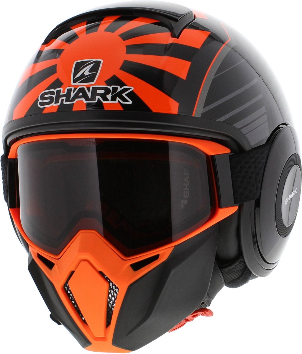 Shark Street Drak Zarco Malaysian Gp Koa Zwart Oranje Antraciet Jethelm - Motorhelm - Maat XL