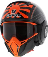 Shark Street Drak Zarco Malaysian Gp Koa Zwart Oranje Antraciet Jethelm - Motorhelm - Maat XL