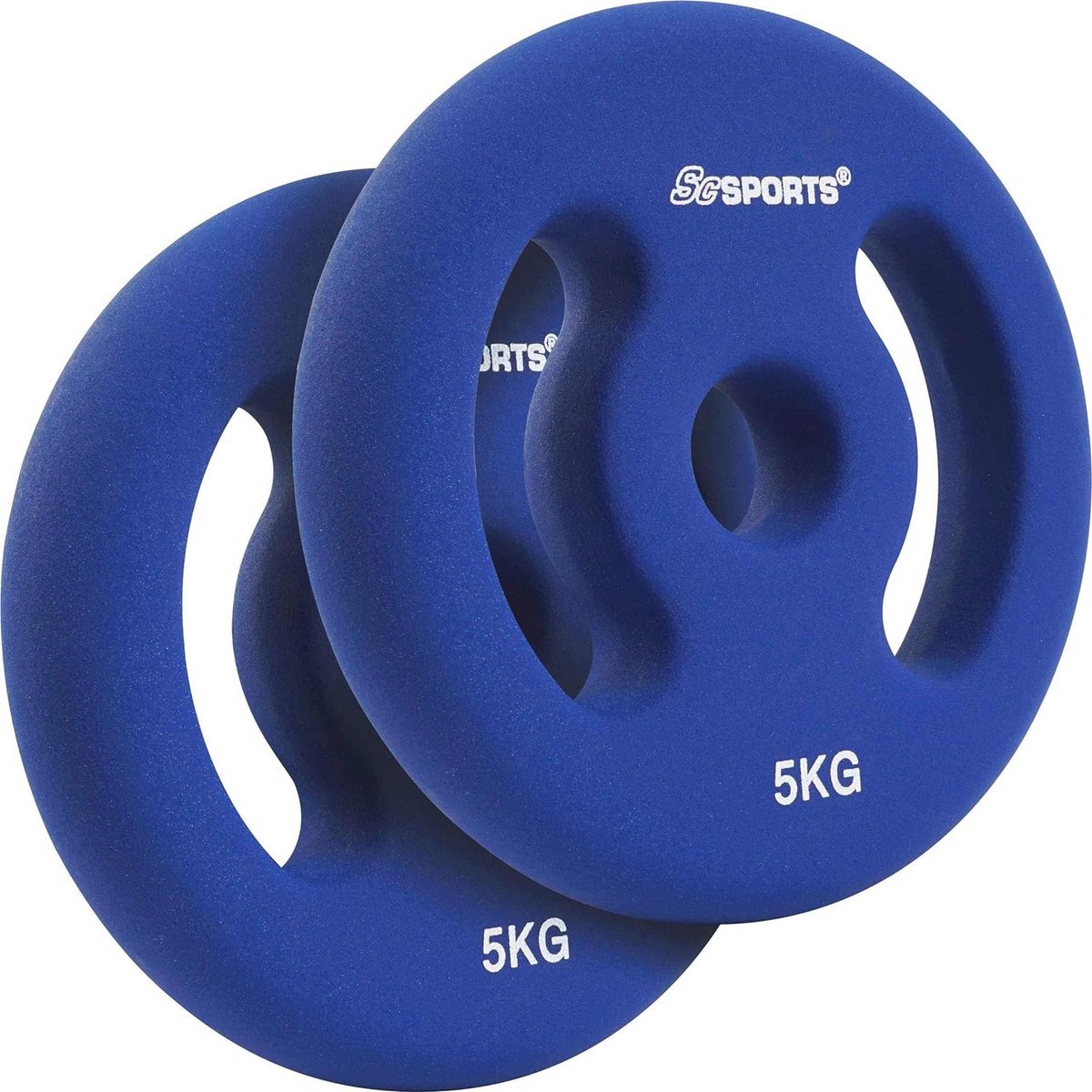 ScSPORTS® - Set de poids avec Poignées - Fonte - Musculation polyvalente - 10  Kg - 2x