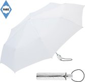 Bol.com Fare Mini Paraplu - AOC - Automatisch openen en sluiten - Windproof - Ø97 cm - Polyester/Kunststof/Staal - Wit aanbieding