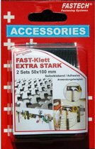 FASTECH® 730-330-2C Klittenband Om vast te plakken Hotmelt Haak- en lusdeel, Extra sterk (l x b) 100 mm x 50 mm Zwart 2