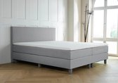 Boxspring Basic 2-persoons 180x200 cm Grijs stof - Pocketvering Matras