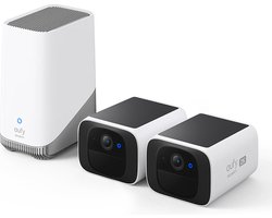 eufy security S220 SoloCam Dual Pack + Homebase 3 – 16GB opslag – Bundelvoordeel