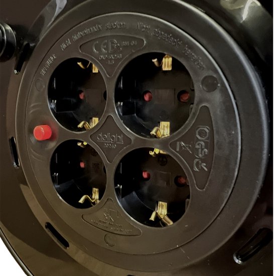Electraline 49211 Kabelhaspel met verlengkabel van rubber en meervoudig