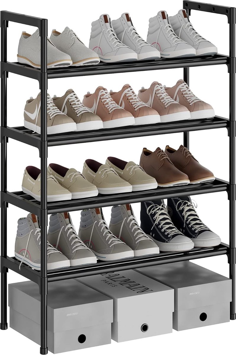 schoenenrek (zwart, 4 niveaus)