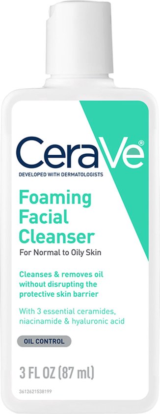 CeraVe - Travel - Foaming Facial Cleanser - Daily Face Wash for Normal to  Oily Skin - 87ml | bol
