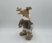 Muzikaal bewegende Eland Jingle bells instrumentaal 29 x 23 cm bruin | YID-80568 | La Galleria