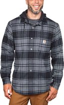 Carhartt Jacke Flannel Fleece Lined Hooded Shirt Jac Elm-2XL