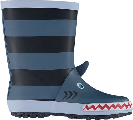 Blauwe 3d Haai design regenlaars van XQ Footwear 25/26