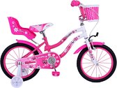 Vélo pour enfants Volare Lovely - Filles - 16 pouces - Rose Wit