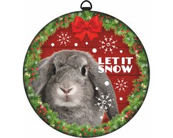 Plenty Gifts Kerstbal Tin - 10 cm - Konijn