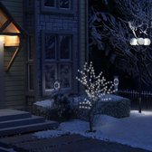 Kerstboom - Kunstkerstboom - Verlicht - 128 LED's - Koud wit licht - kersenbloesem - 120 cm