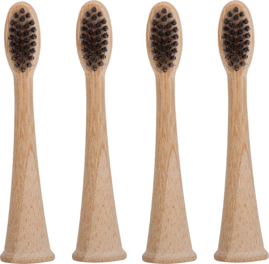Têtes de brosse de brosse en Bamboe Sonicare pour Enfants | 8 pièces | Noir | Breveté Bio à l'intérieur, Bamboe à l'extérieur
