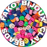 Fako Bijoux® - Klei Kralen Smiley / Emoji Mix - Polymeer Kralen - Figuurkralen - Kleikralen - 10mm - 1000 Stuks - Bulk