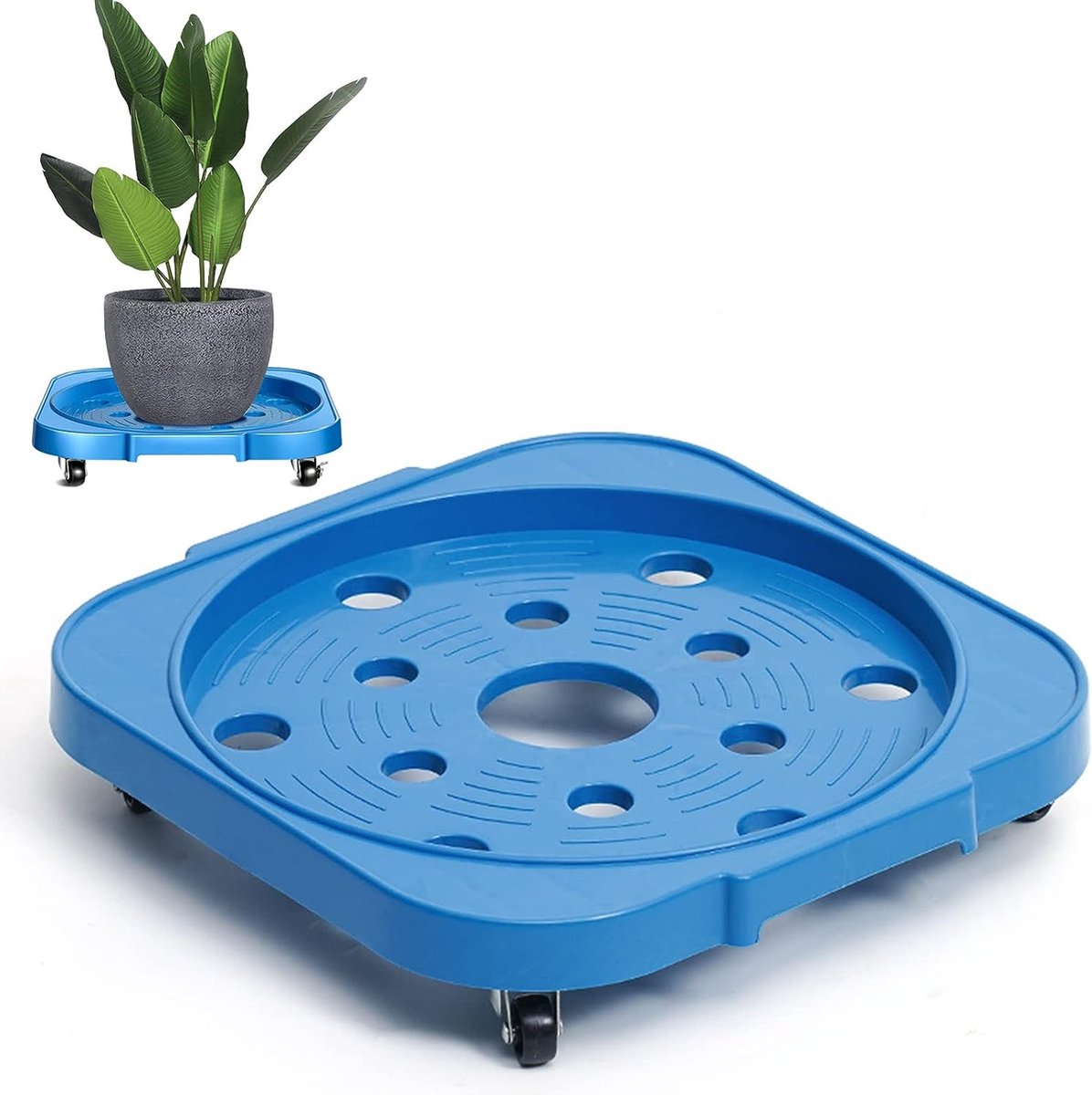 Plantentrolley type Atlas IV verstelbaar 35-51x6 cm. Belastbaar tot 150 kilo | Plantentrolleys/rollers | De Olijfgaard