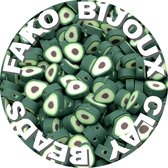 Fako Bijoux® - Klei Kralen Avocado - Polymeer Kralen - Figuurkralen - Kleikralen - 10mm - 1000 Stuks - Bulk