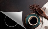 Inductie beschermer - Coffee Vintage - 76x52 cm - Kookplaat beschermer - Kookplaataccessoire - Koffie - Keuken - Keuken decoratie - Inductie protector - Werkbladbeschermer - Inductiebeschermer