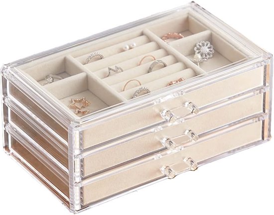 organizer houder, opbergdoos voor ringen, display voor kettingen, oorbellen en armbanden