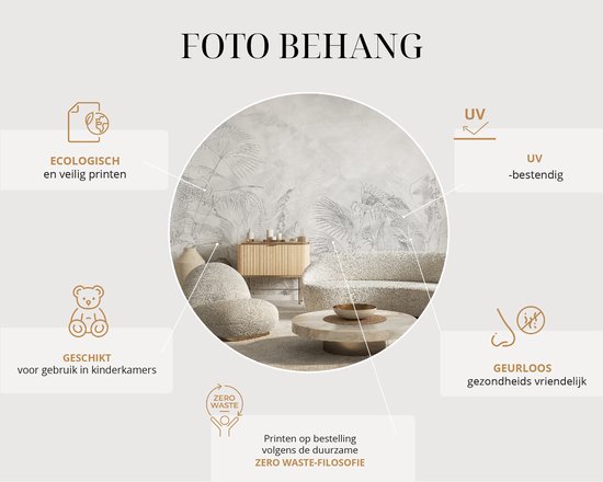 Fotobehang Getekende Tennisballen En Rackets
